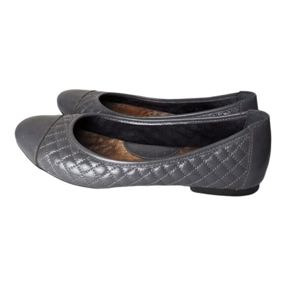 BORN Riley Grey Leather Ballet Flat Size 7.5 - Picture 2 of 8